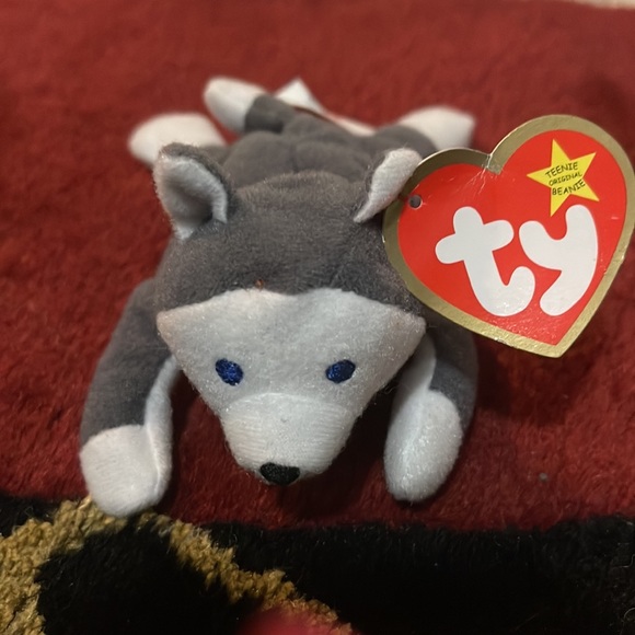 Two beanie babies, Spike the Rhino, and Teenie beanie baby, Nook the Husky. - Picture 3 of 11